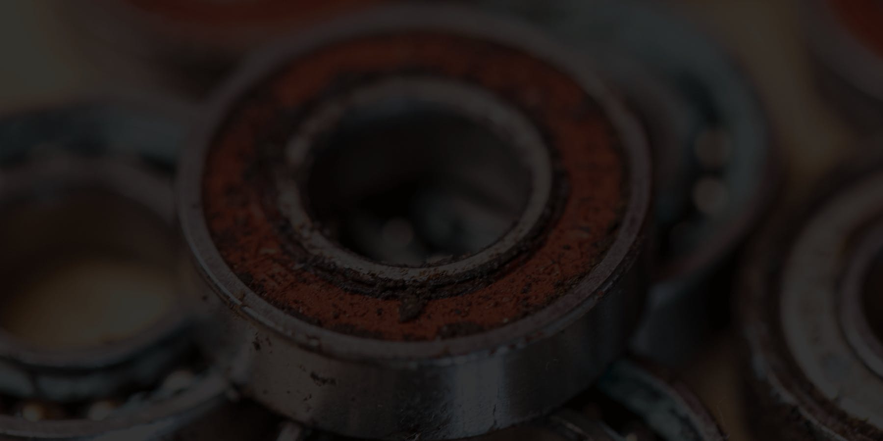 A bearing covered in dirt