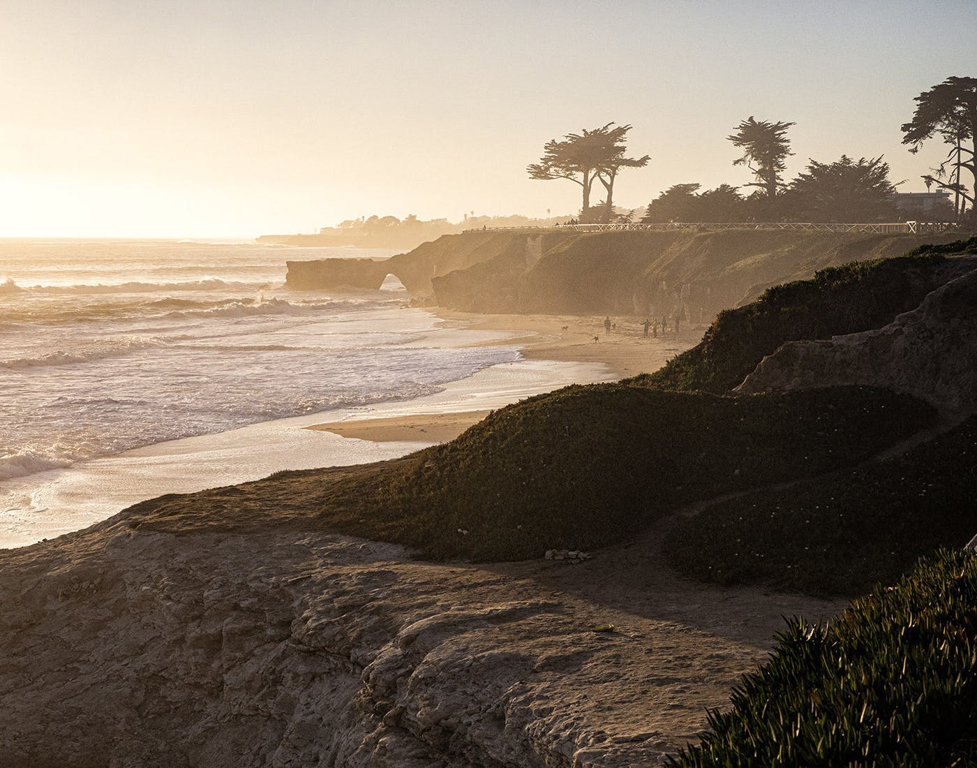 A shot of the Pacific Ocean and the Santa Cruz ridgeline